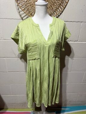 entro Light Lime Textured Tunic